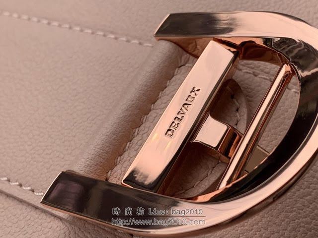 DELVAUX女包 春夏新款 Brillant系列手袋 進口牛皮 德爾沃女手提包 Dv0020 裸粉玫瑰金 Delvaux單肩斜挎包  fcs1351